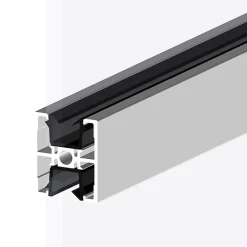 Porte battante blanche H 2040 x L 830 mm - 3 verres opales horizontaux + béquille noire-MySystem Online