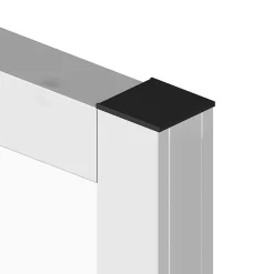 Porte battante blanche H 2040 x L 830 mm - 3 verres opales horizontaux + béquille noire-MySystem Online