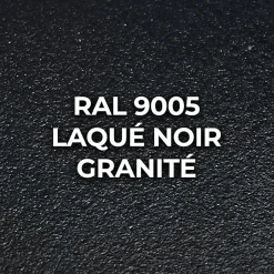 MySystem Porte battante noire H 2040 x L 830 mm - 3 verres clairs horizontaux + béquille noire