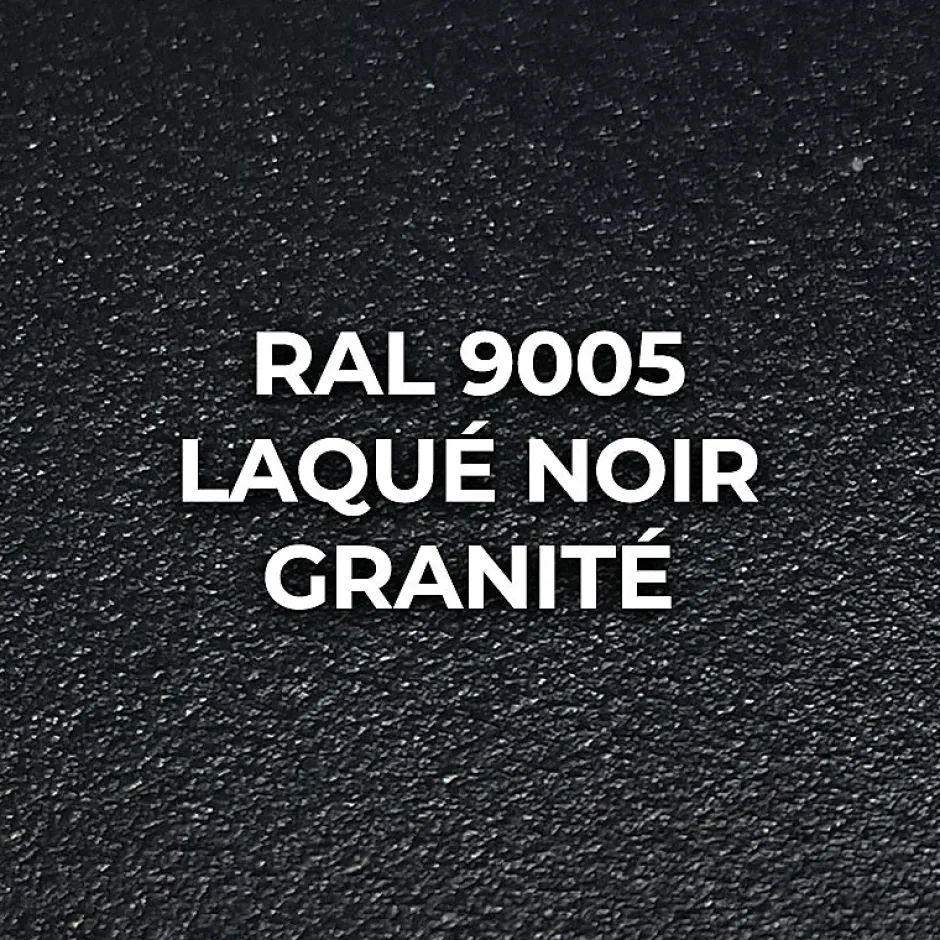 MySystem Porte battante noire H 2040 x L 830 mm - 3 verres clairs horizontaux + béquille noire