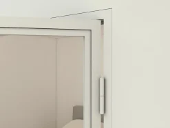 Schulte Porte complète intérieure en verre avec cadre 83x211cm - transparent - blanc mat - droite