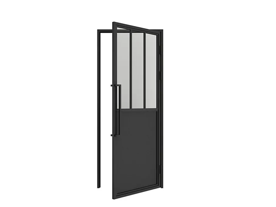 Schulte Porte complète intérieure en verre avec cadre - 83x211cm -atelier - transparent - charnière droite