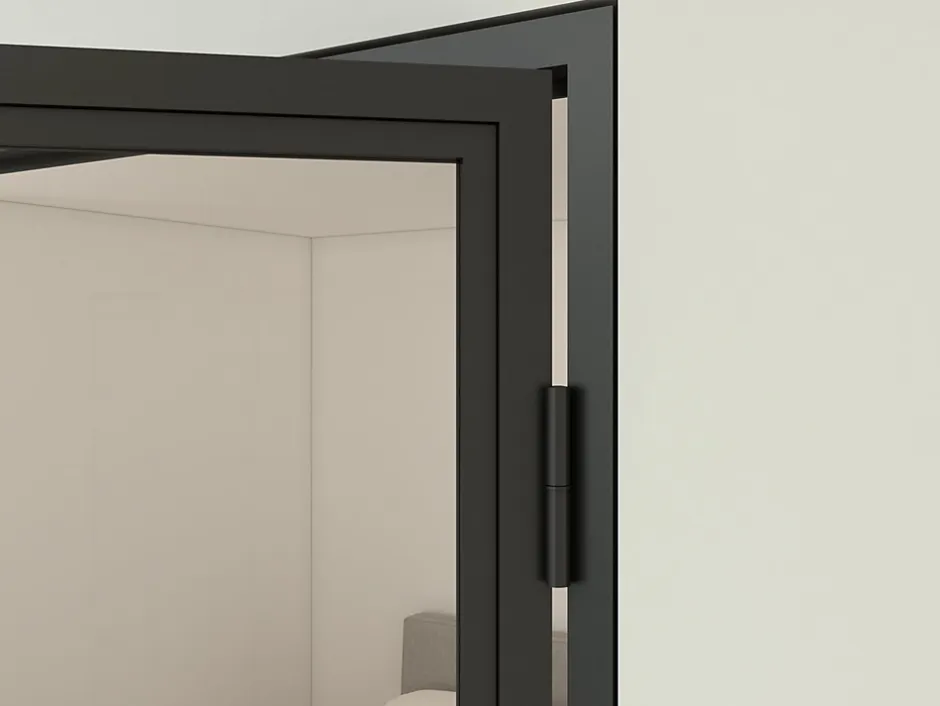 Schulte Porte complète intérieure en verre avec cadre - 83x211cm -atelier - transparent - charnière droite