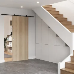 Porte coulissante Alpille effet chêne naturel H.204 x l.83 cm- Outlet