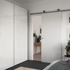 Porte coulissante Alpille blanc H.204 x l.83 cm