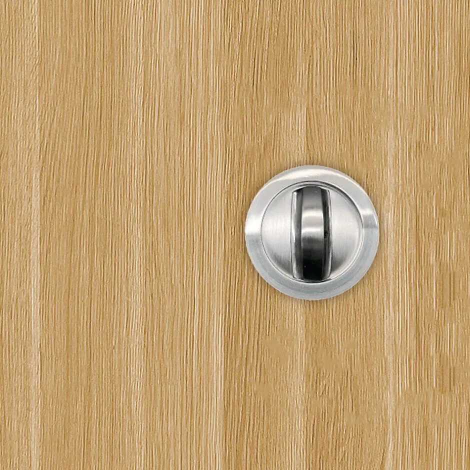 Reivilo Porte coulissante applique April 83 cm avec crochet cylindre rond chromé