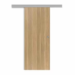 Reivilo Porte coulissante applique Matild 63 cm avec cuvette ronde chromée