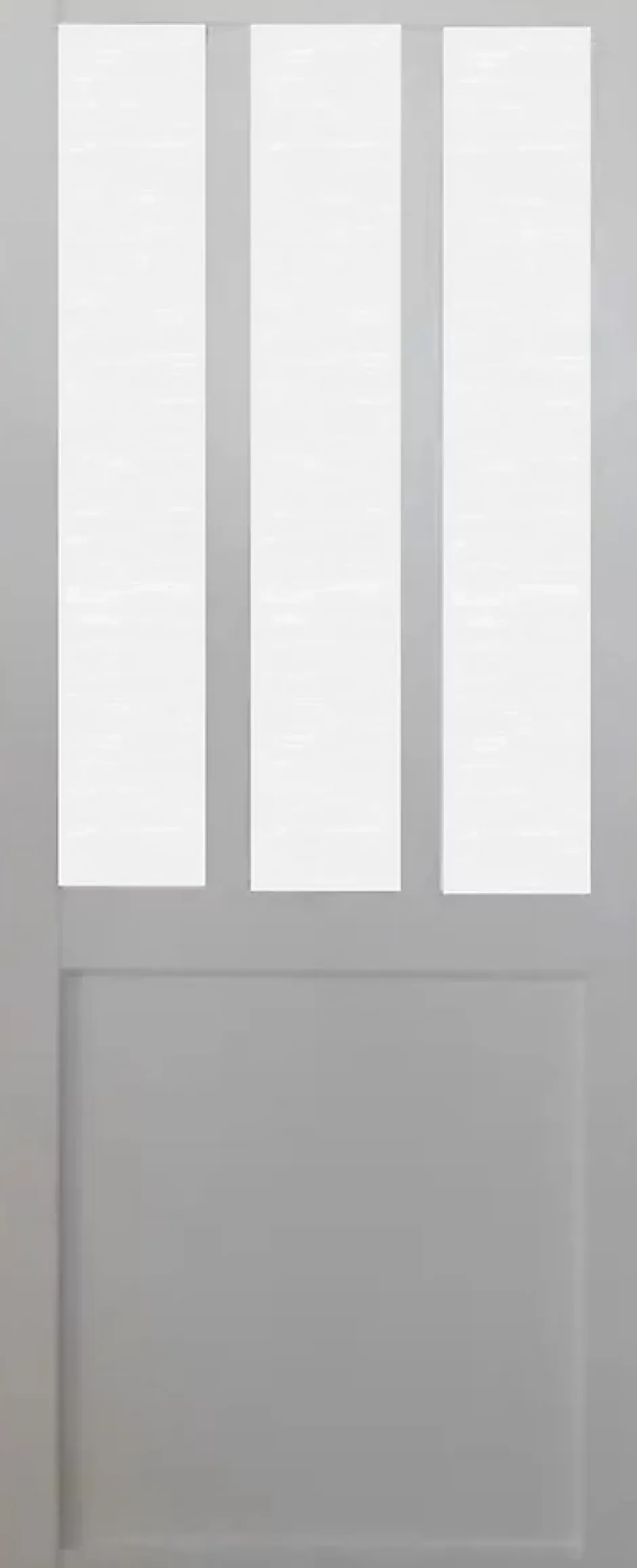 Gd Menuiseries Porte Coulissante Atelier Blanc Vitre Depoli H204 X L83, Rail Alu, Coquilles