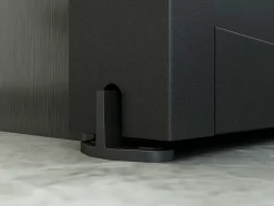 Porte coulissante atelier avec système en applique - Noir et verre trempé dépoli - H205 x L73 cm - ARTISTO II-Vente-unique