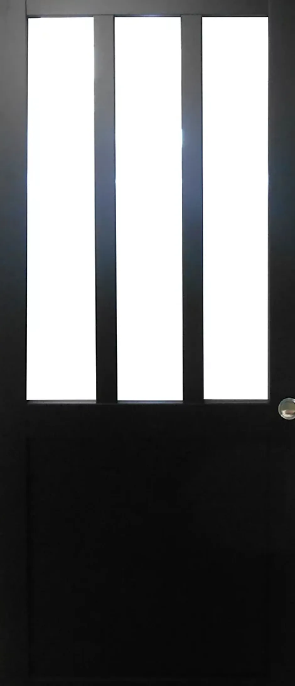 Porte Coulissante Atelier Noir H204 X L73, Coquilles-Gd Menuiseries New