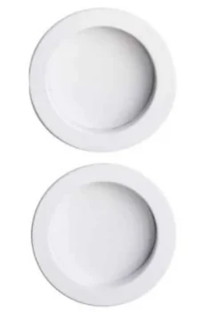 Gd Menuiseries Porte Coulissante Atelier Blanc Vitre Depoli H204 X L73, Rail Alu, Coquilles Blanc