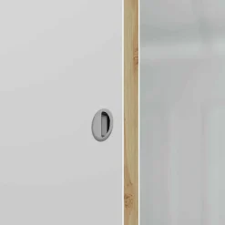 Coulicool Porte Coulissante avec Rail - Prépeinte Plane 63 cm - Avec butée