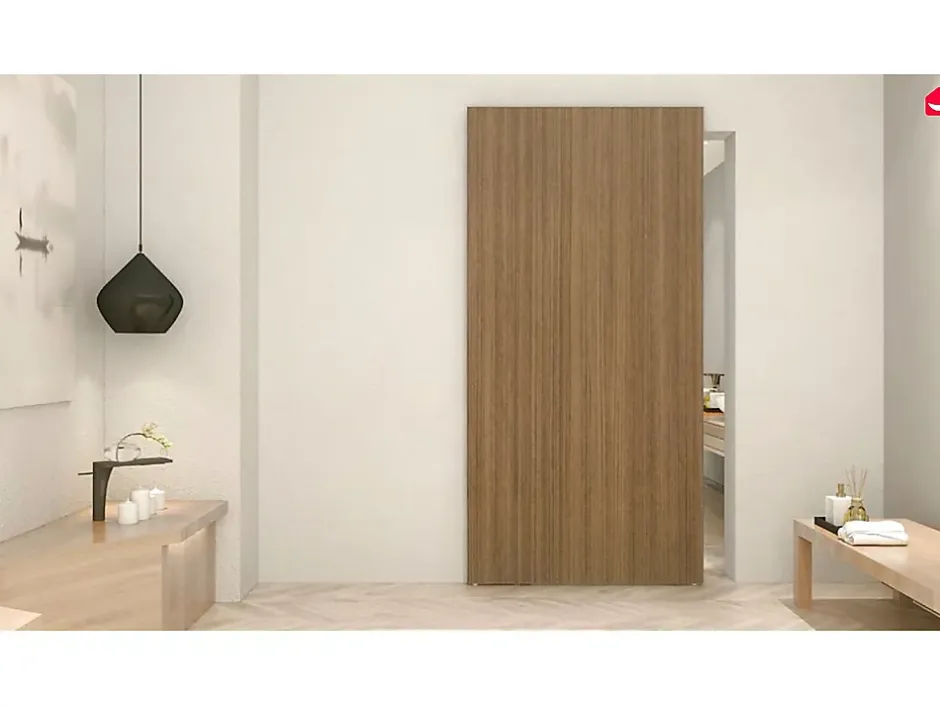 Porte coulissante avec rail invisible - aluminium et verre trempé dépoli - 93 x 210 cm - TORIPA-Vente-unique Best
