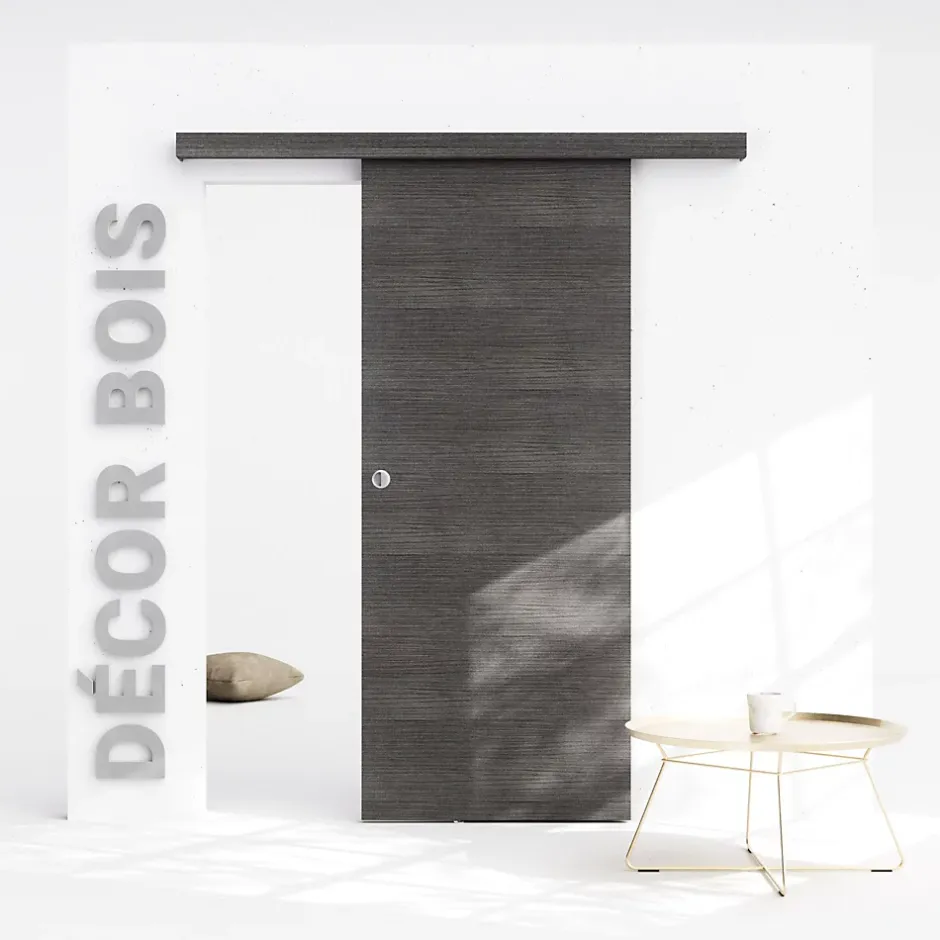 Porte Coulissante avec Rail - Costa Rica 83 cm - Sans butée-Coulicool Hot