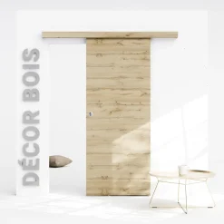 Porte Coulissante avec Rail - Tokyo 83 cm - Sans butée-Coulicool Clearance