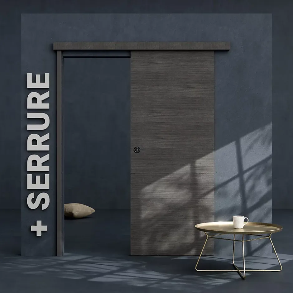 Coulicool Porte Coulissante avec Rail + Serrure - Costa Rica 83 cm