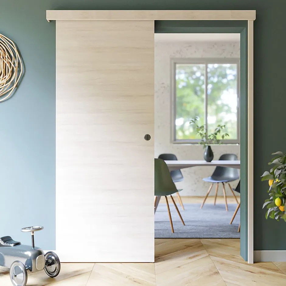 Porte Coulissante avec Rail - Oslo 83 cm - Avec butée-Coulicool Clearance