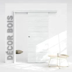 Porte Coulissante avec Rail - Helsinki 83 cm - Avec butée-Coulicool Best