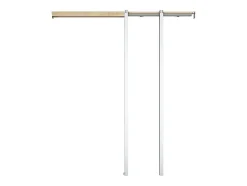 Vente-unique Porte coulissante avec système à galandage - aluminium et verre trempé dépoli - H205 x L93 cm - LINCI II