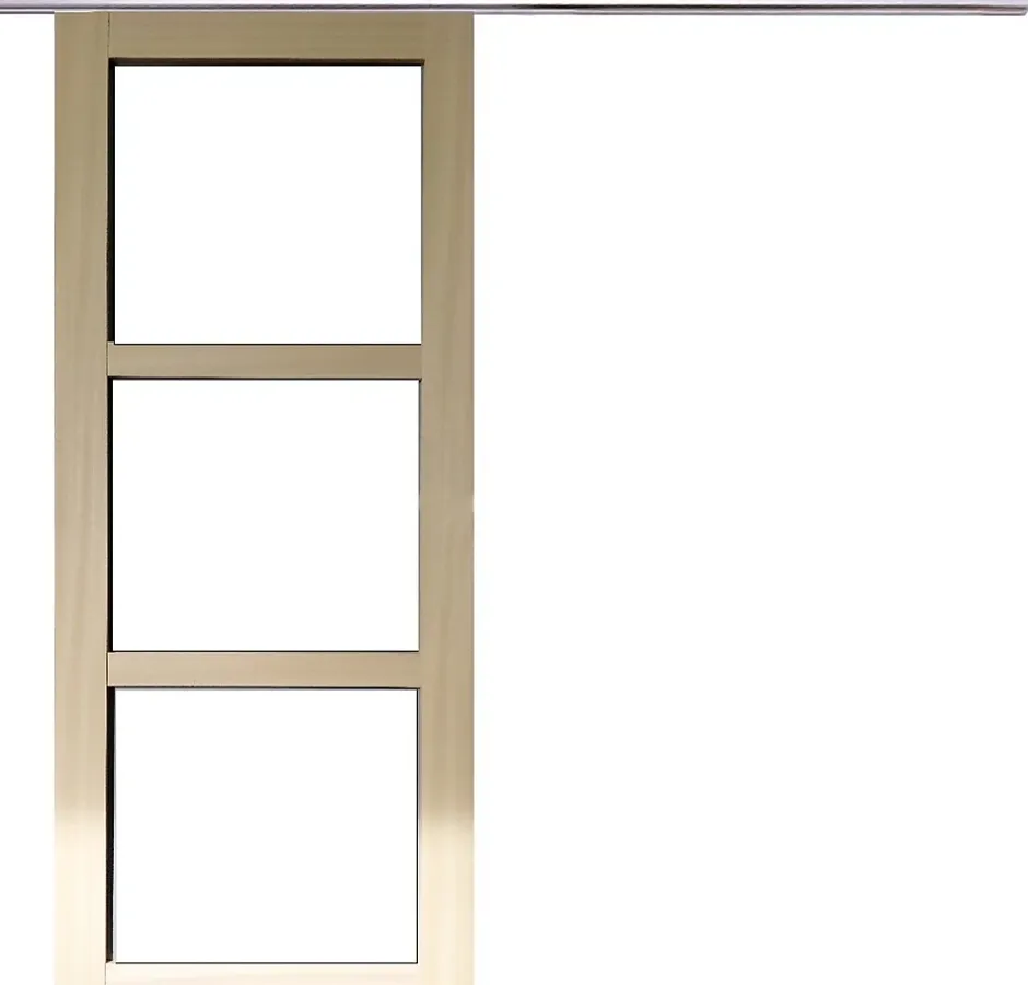 Porte Coulissante Bois Ayous Vitrage Transparent H204 X L73, Rail Alu-Gd Menuiseries Sale