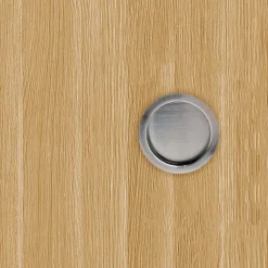 Reivilo Porte coulissante cloison April 73 cm avec cuvette ronde chromée