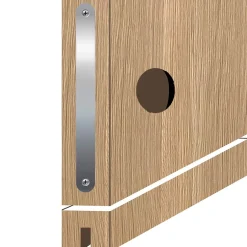 Porte coulissante cloison April, H.204 x l.73 cm, sans serrure, finition chêne brut structuré-Reivilo Clearance