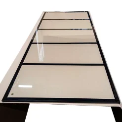 Porte coulissante complète 102x220 - verre de sécurité -décor industriel-poignée barre-Schulte Clearance