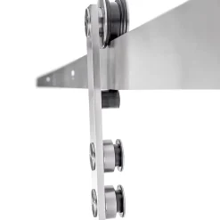 Porte coulissante complète 90x208 - verre de sécurité - porte vitrée - décor dépoli - système apparent-Schulte Sale