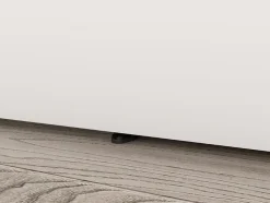 Porte coulissante complète bois - 90x215cm - blanc - système ouvert noir-Schulte New