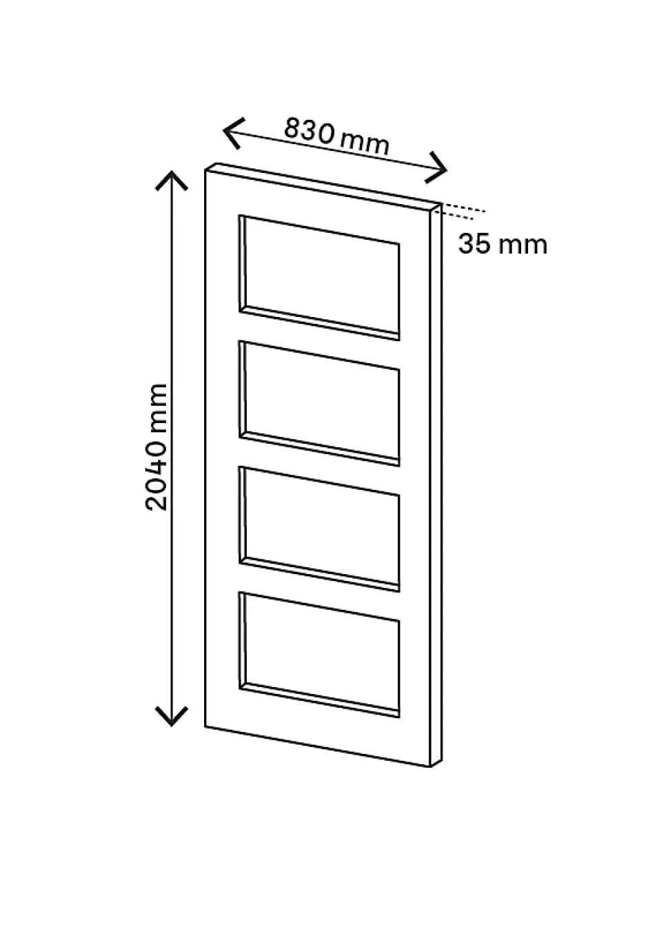 Porte coulissante Connemara chêne H.204 x l.83 cm-GoodHome Online