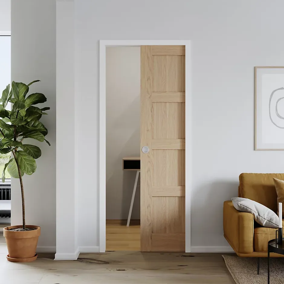 Porte coulissante Connemara chêne H.204 x l.83 cm-GoodHome Online