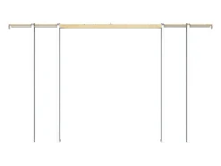 Porte coulissante double atelier avec système à galandage - Noir et verre trempé - 2 x H205 x L93 cm - ARTISTO II-Vente-unique Best