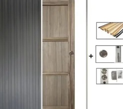 Gd Menuiseries Porte Coulissante Frake 3 Panneaux H204 X L73, Galandage, Kit De Finition