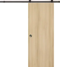 Porte Coulissante Honey Oak H204 X L93, Rail Roulettes, Coquilles-Gd Menuiseries Hot
