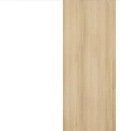 Porte Coulissante Honey Oak H204 X L83, Rail Alu Bandeau Blanc-Gd Menuiseries Clearance