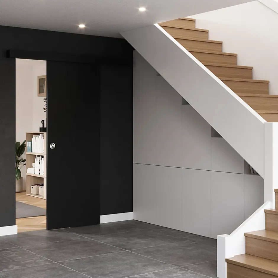 Porte coulissante Isoplane prépeint H.204 x l.83 cm