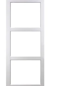 Gd Menuiseries Porte Coulissante Kenya Blanc Vitrage Transparent H204 X L83, Coquilles Blanc