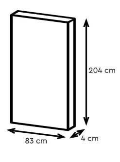 Porte coulissante postformée 2 panneaux CDG H.204 x l.83 cm- Clearance