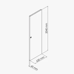 Porte Coulissante Seule - Prépeinte Plane 63 cm-Coulicool Hot