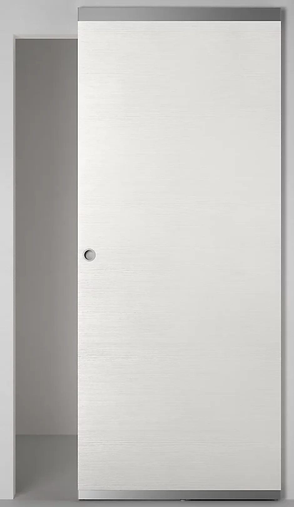 Porte coulissante Summa blanchi H.204 x l.83 cm- Discount