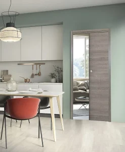 Porte coulissante Summa gris clair H.204 x l.83 cm- Online