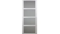 Gd Menuiseries Porte Coulissante Tana Blanc Vitrée H204 X L73