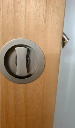 Gd Menuiseries Porte Coulissante Tana Blanc Vitrée H204 X L93, Serrure Condamnation