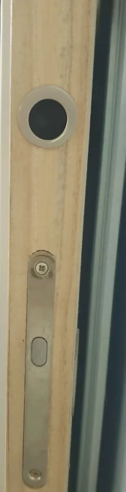 Gd Menuiseries Porte Coulissante Tana Blanc Vitrée H204 X L93, Serrure Condamnation