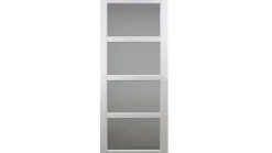 Gd Menuiseries Porte Coulissante Tana Blanc Vitrée H204 X L63