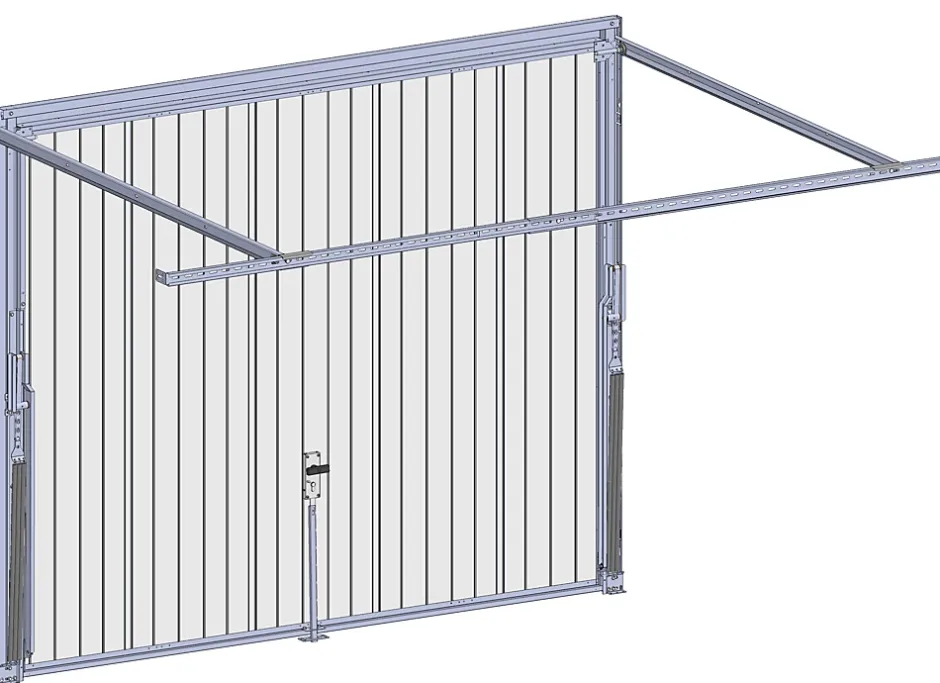 Porte de garage basculante grise l.250 x H.200 cm x Ep.20 mm-Spadone Best