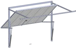 Porte de garage basculante grise l.250 x H.200 cm x Ep.20 mm-Spadone Best