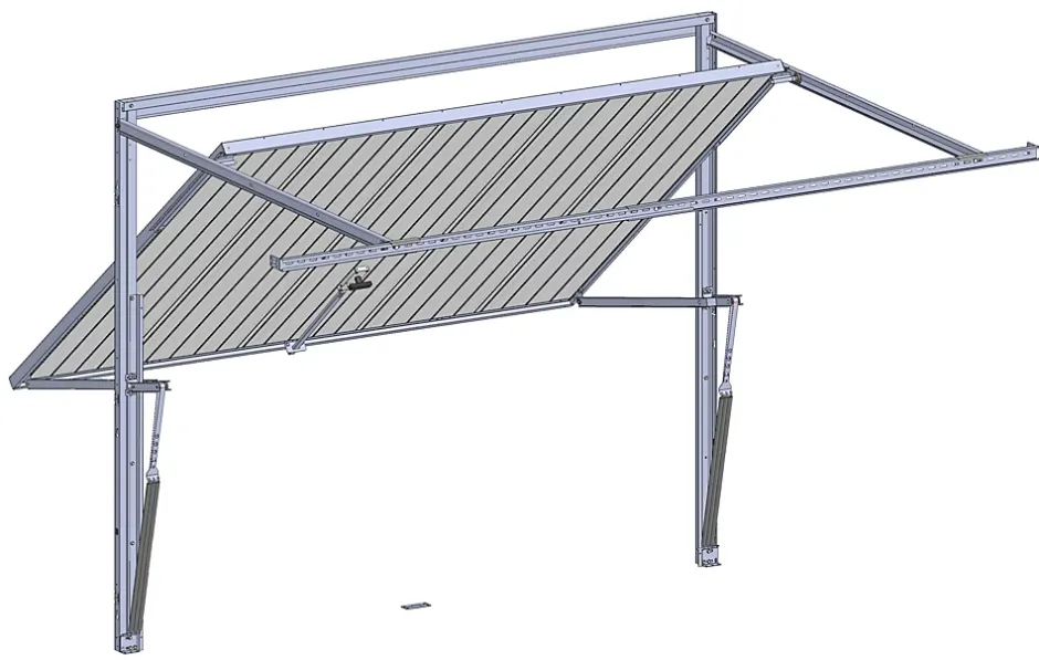 Porte de garage basculante grise l.250 x H.200 cm x Ep.20 mm-Spadone Best