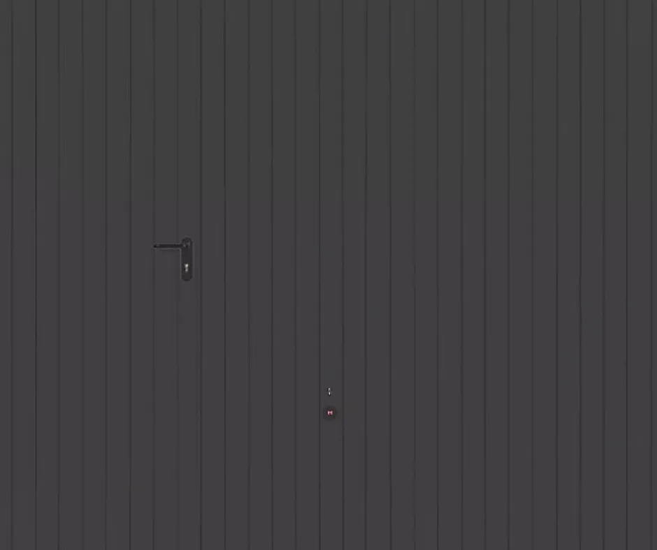 Hormann Porte de garage basculante avec portillon à gauche gris anthracite - l.237,5 x h.200 cm