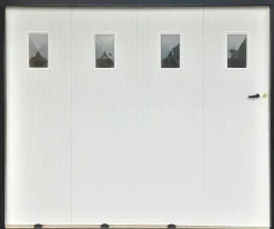 GoodHome Porte de garage coulissante PVC, 4 vantaux, blanc, L.240 x h.200